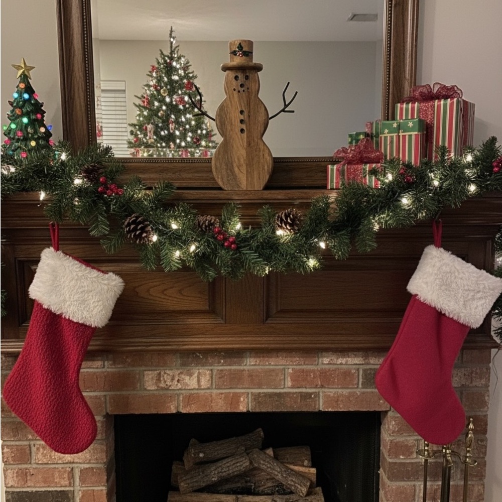 Wooden Snowman Holiday Decor
